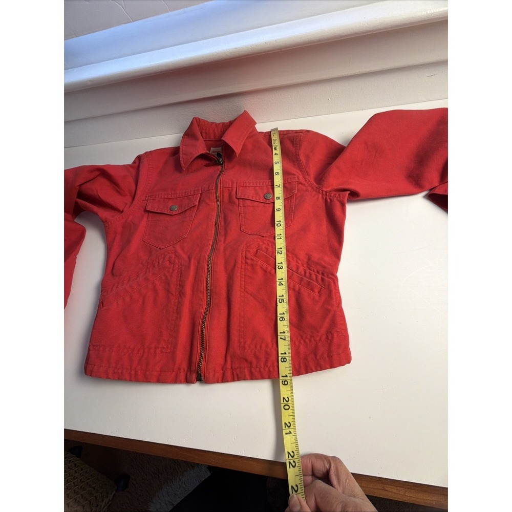 VTG Rare Sz S R L Ralph Genuine Raw Goods Supply Company Red Denim Zip Jacket - Picture 6 of 6